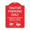 Signmission Parking Restriction Visitor Parking Only Unauthorized Vehicles Towed at Owner Expense, RW-1824-23367 A-DES-RW-1824-23367 - alternate 1